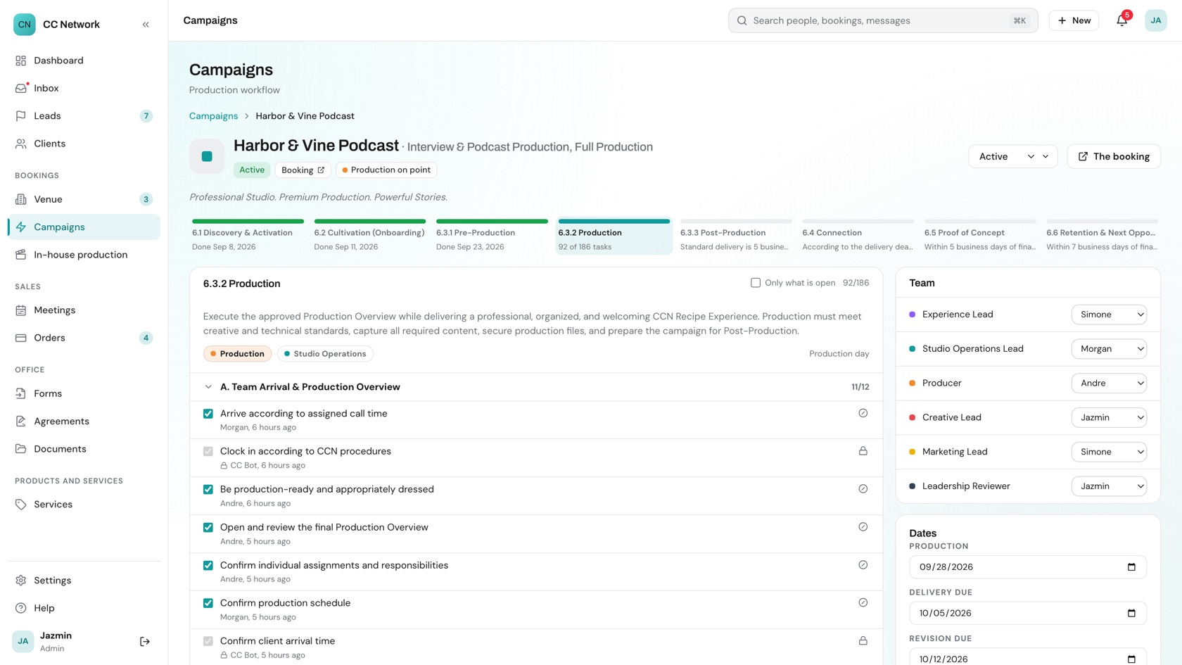 Campaigns · Harbor & Vine Podcast